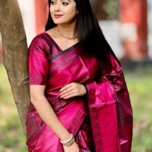 ইন্ডিয়ান সিল্ক কাতান শাড়ী