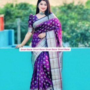 ইন্ডিয়ান সিল্ক কাতান শাড়ী