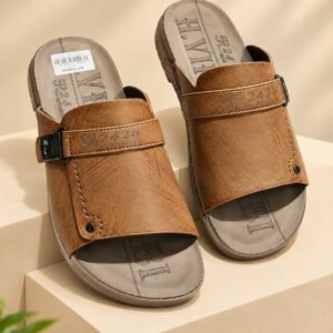 Men's Casual Leather Slippers