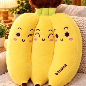 Banana Cluster Plush Cushion Pillow