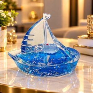 Crystal Sailing Boat Paperweight