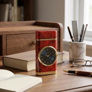 Vintage Clock Metal Lighter