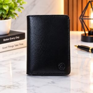 ZL Black Pebble Leather Wallet